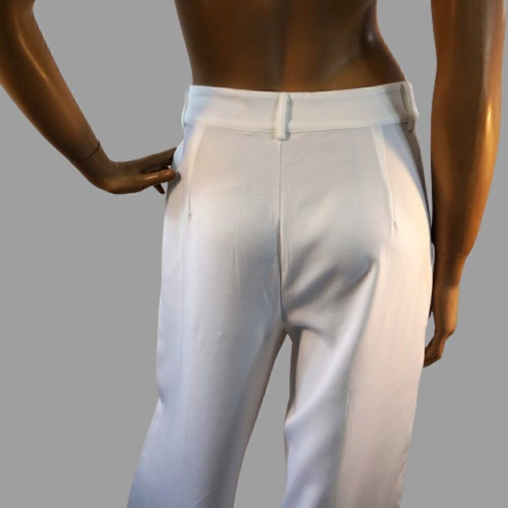 Cider Pants Womens Sz XL White Wide Leg Straight Stretch Dress Pants - Picture 4 of 11
